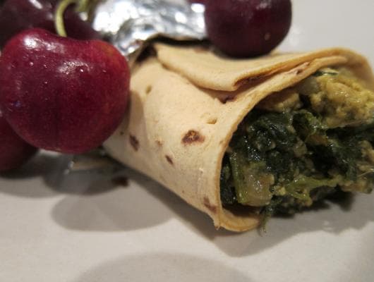 A Fresh Start with Tofu Spinach Wrap