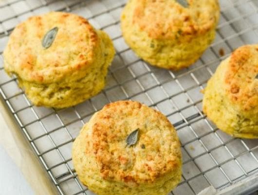 Acorn Squash Biscuits with Sage & Gruyere