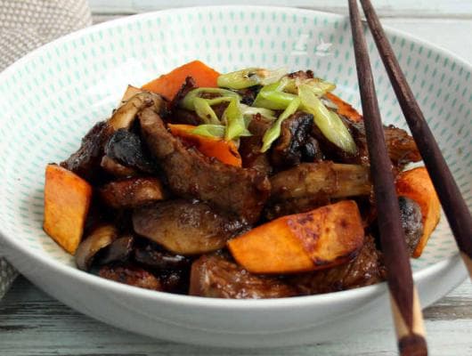 AIP Beef Teriyaki Recipe with Sweet Potato Chunks