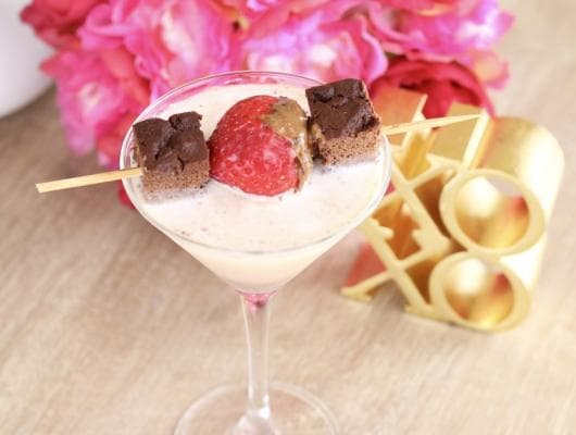 Almond Butter And Strawberry Cream Martini