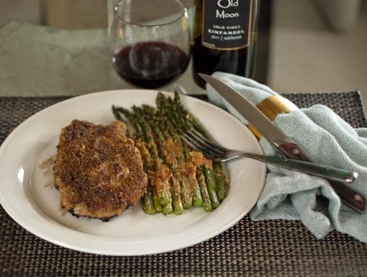 Almond Crusted Salmon Fillets with Roasted Broccolini