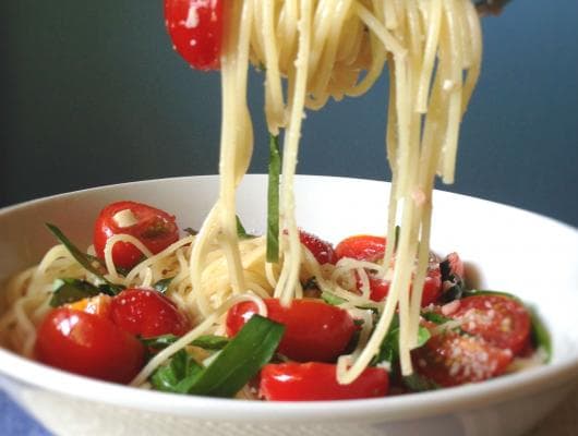 Angel Hair Pasta w Lemon-Garlic Tom