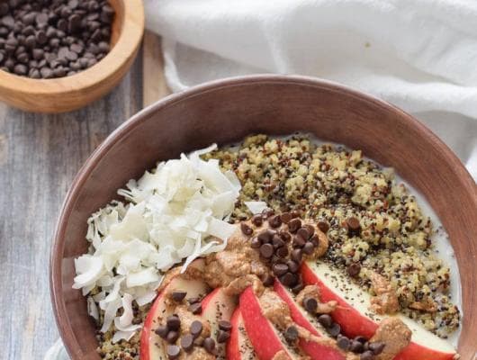 Apple and Almond Butter Breakfast Quinoa