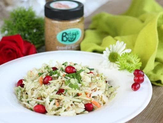 APPLE AND CHIVE SALAD WITH CASHEW BUTTER DRESSING