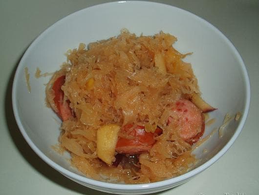 Apple and Sauerkraut Sausage