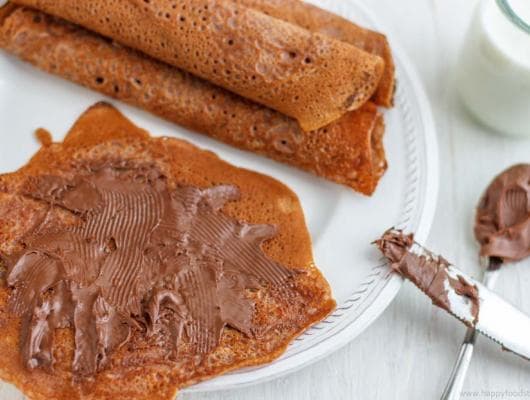 Apple & Cocoa Batter Crêpes without Eggs