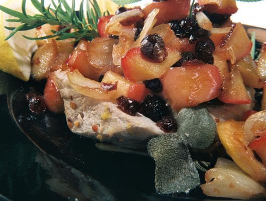 Apple Cranberry Pork Chop