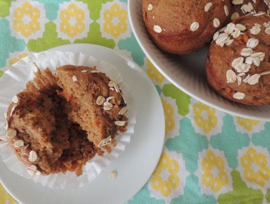 Applesauce Carrot Cake Muffins