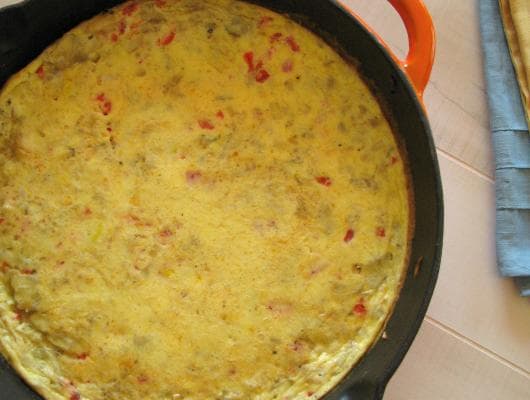 Artichoke and Roasted Red Pepper Frittata