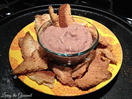 Artichoke & Red Bean Dip with Bread Crisps