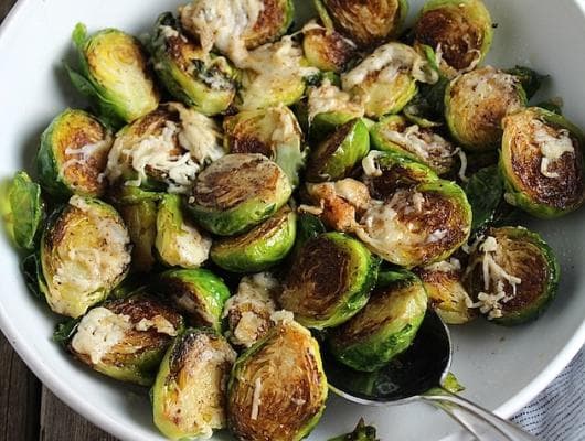 Asiago Cheese Brussels Sprouts