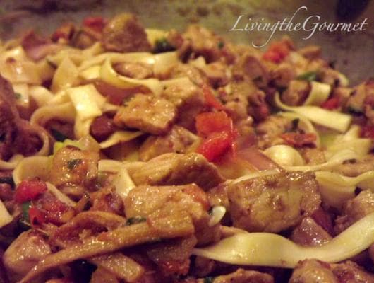 Asian Style Marinated Pork Pieces and Noodles!!!