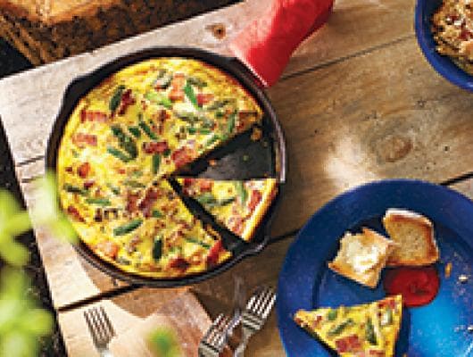 Asparagus-bacon frittata