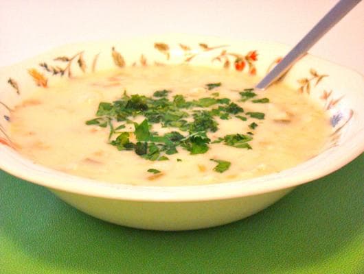 Avgolemono Chicken Soup - A Greek Egg and Lemon Chicken Soup