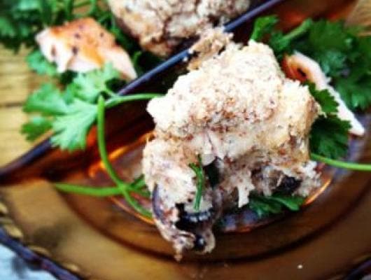 Axler's Smoked Salmon Mushroom Caps