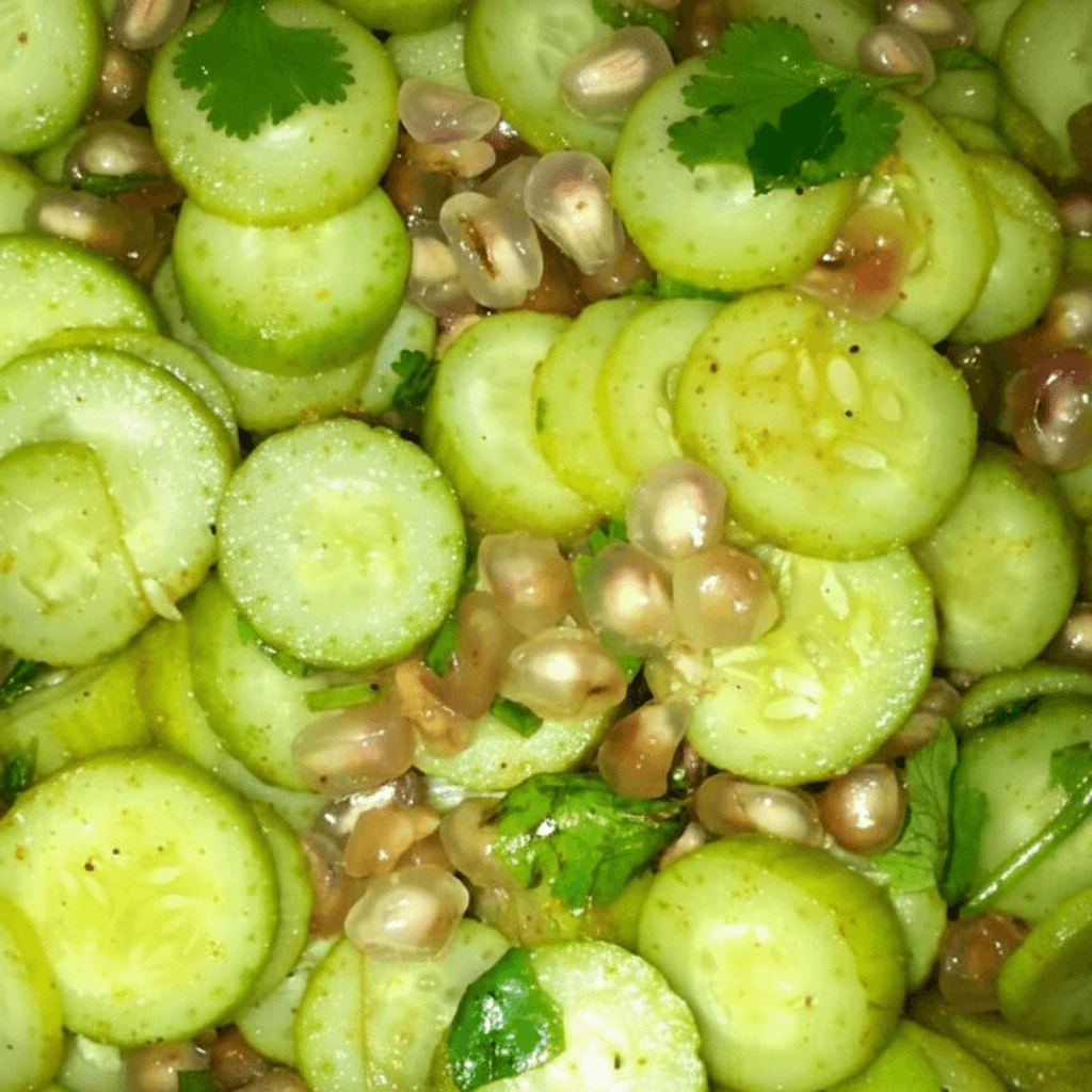 Baby Cucumber & Pomegranate Salad