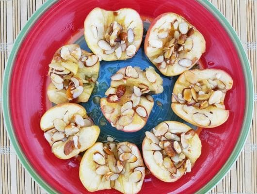 Baked Apples with Honey and Slivered Almonds