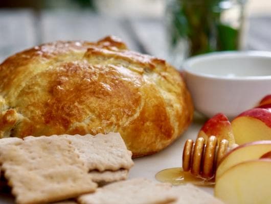 Baked Brie En Route With Fig + Honey