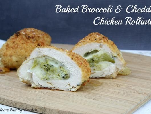 Baked Broccoli & Cheddar Chicken Rollintini