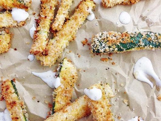 Baked Panko Zucchini Sticks