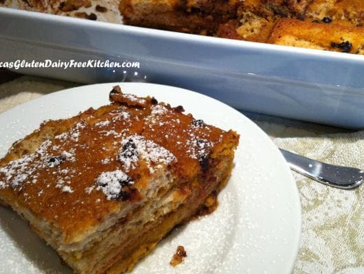 Baked Pumpkin French Toast - gluten free, dairy free, soy free