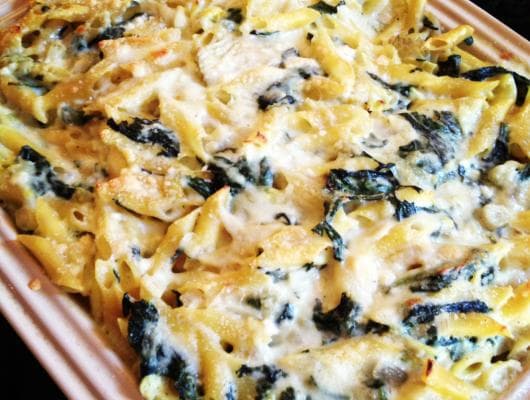 Baked Spinach & Artichoke Pasta