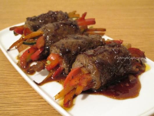 Balsamic Glazed Steak Rolls