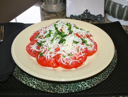 Basil Tomato Mozzarella Salad