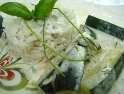 Basmati rice with zucchini