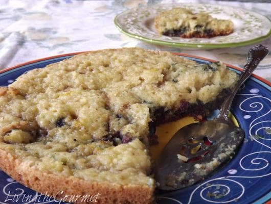 Easy - Stove Top Sour Milk Blueberry Cake