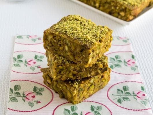 Glutenfree butternut squash pistachio bars