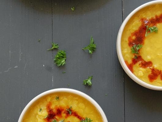 Arhar dal {Yellow split peas / Toovar dal} with spicy tempering
