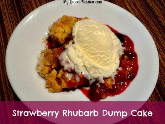 Strawberry Rhubarb Dump Cake