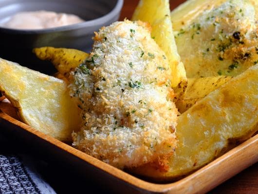 Asian Baked Fish and Chips